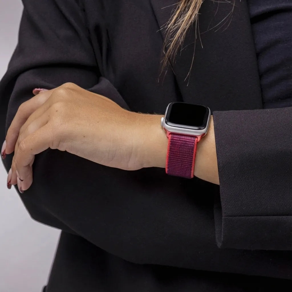 Apple Watch Nylon Strap (Purple/Red)