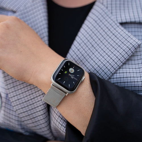 Milanese Steel Strap, silver, lifestyle photo