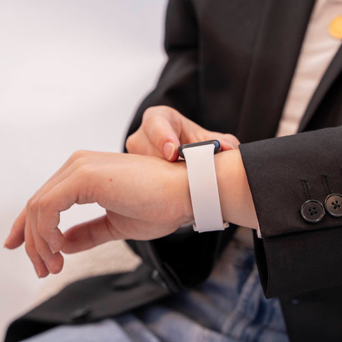 Silicone Strap, white, lifestyle photo