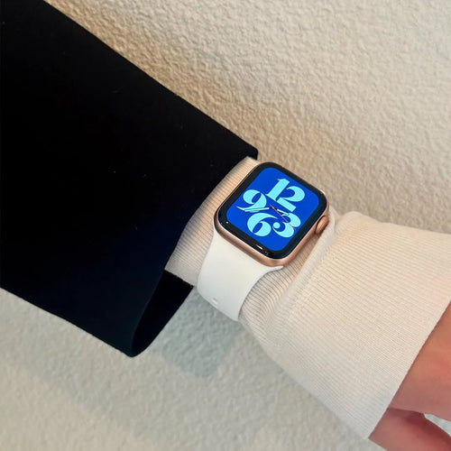 Silicone Strap 'Classic', white, lifestyle photo