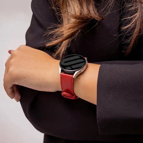 Samsung Galaxy Watch 3 41mm Leather Strap (Red)