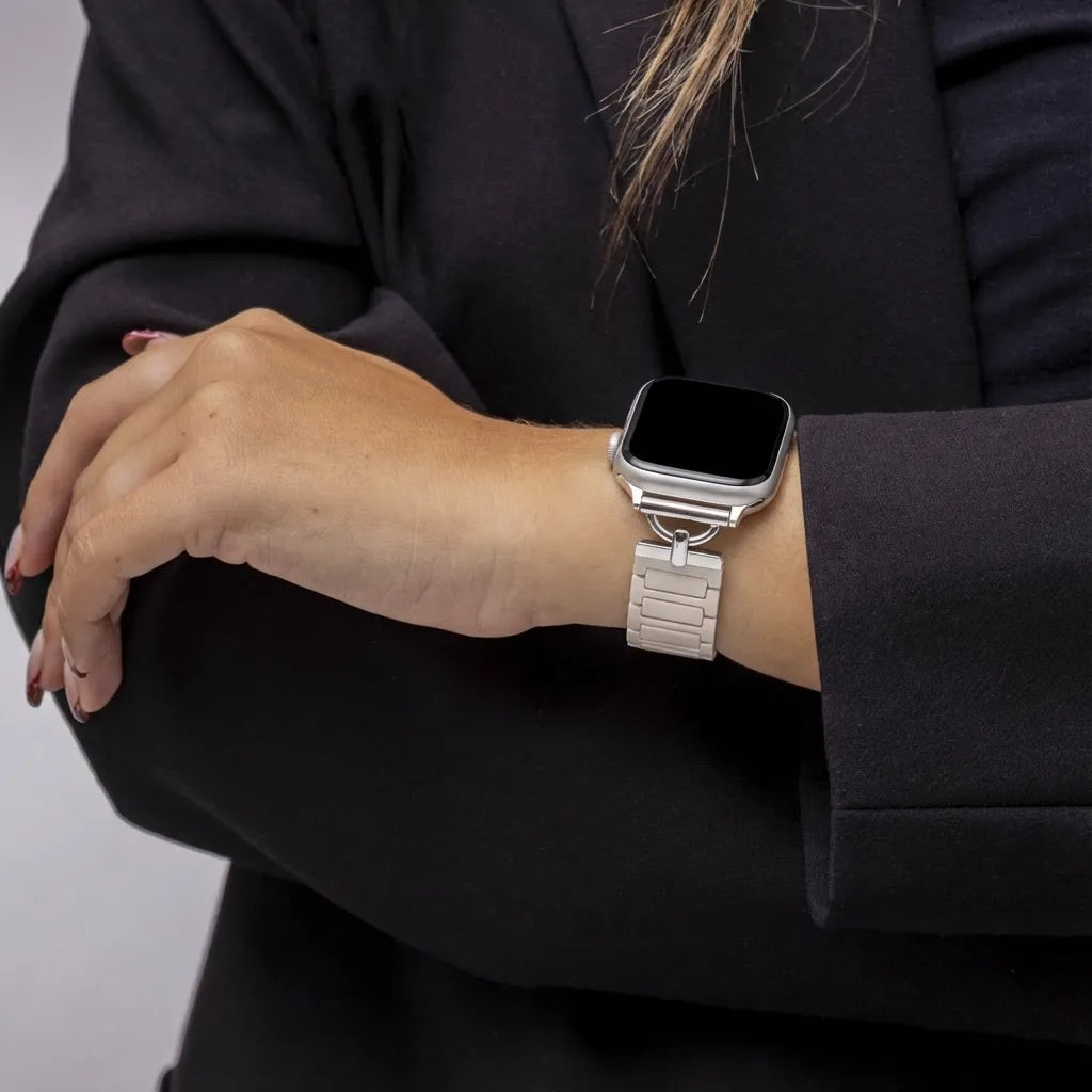 Bandz Correa silicona magnético 'fino' Apple Watch (blanco estrella)
