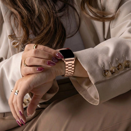 Correa acero presidencial Apple Watch Ultra (oro rosa)