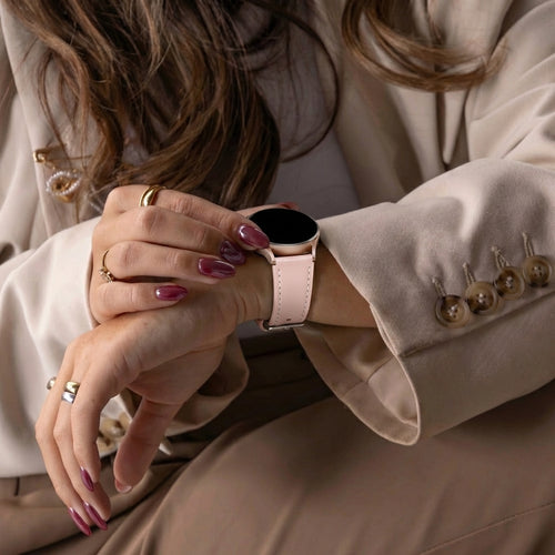 Correa cuero 'One Push' Samsung Galaxy Watch 7 - 40mm (rosa claro)