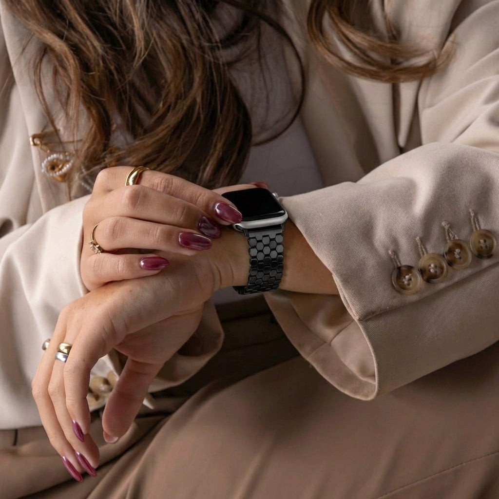 Correa acero pez Apple Watch Ultra (negro)