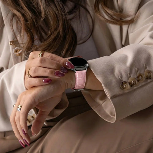 Polar Ignite 3 Leather Strap Crocodile Grain (Pink)