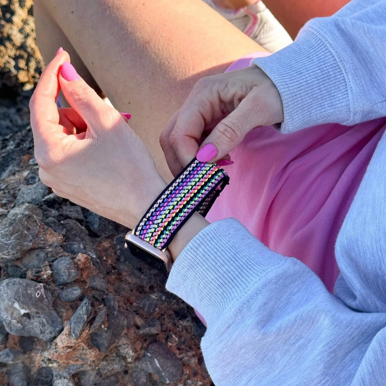 Apple Watch Elastic Strap (Colourful Stripes)