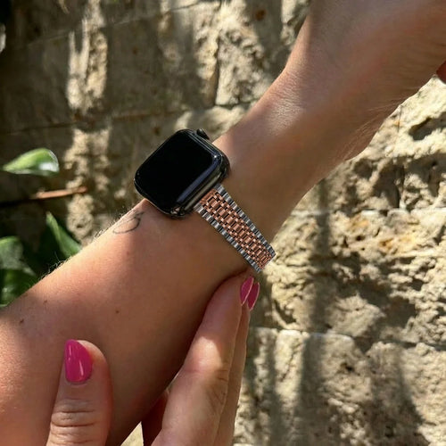 xoxo Wildhearts Apple Watch Steel Strap 'Slim' (Silver/Rose Gold)