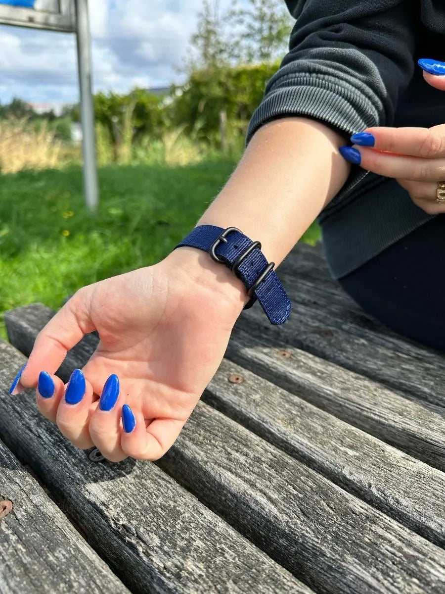Correa nylon con hebilla Amazfit Bip 3 (Pro) (azul)