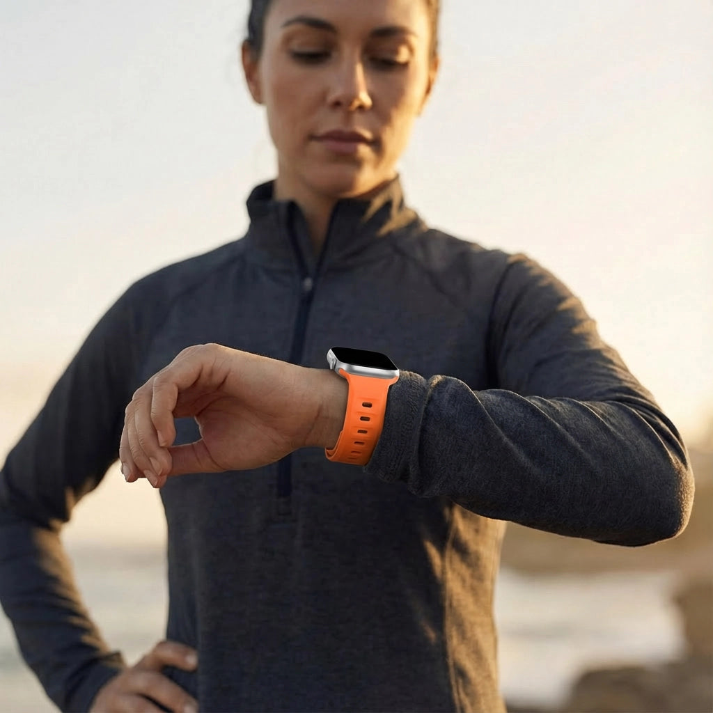 Bandz Correa silicona 'Outdoor' Apple Watch (naranja)