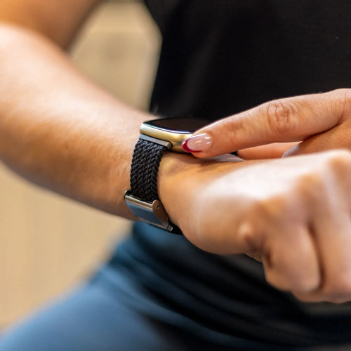 Correa trenzada ajustable Fitbit Sense (negro)