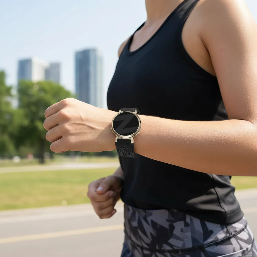 Bandz Correa nylon trenzado Garmin Lily 2 (negro mezcla)