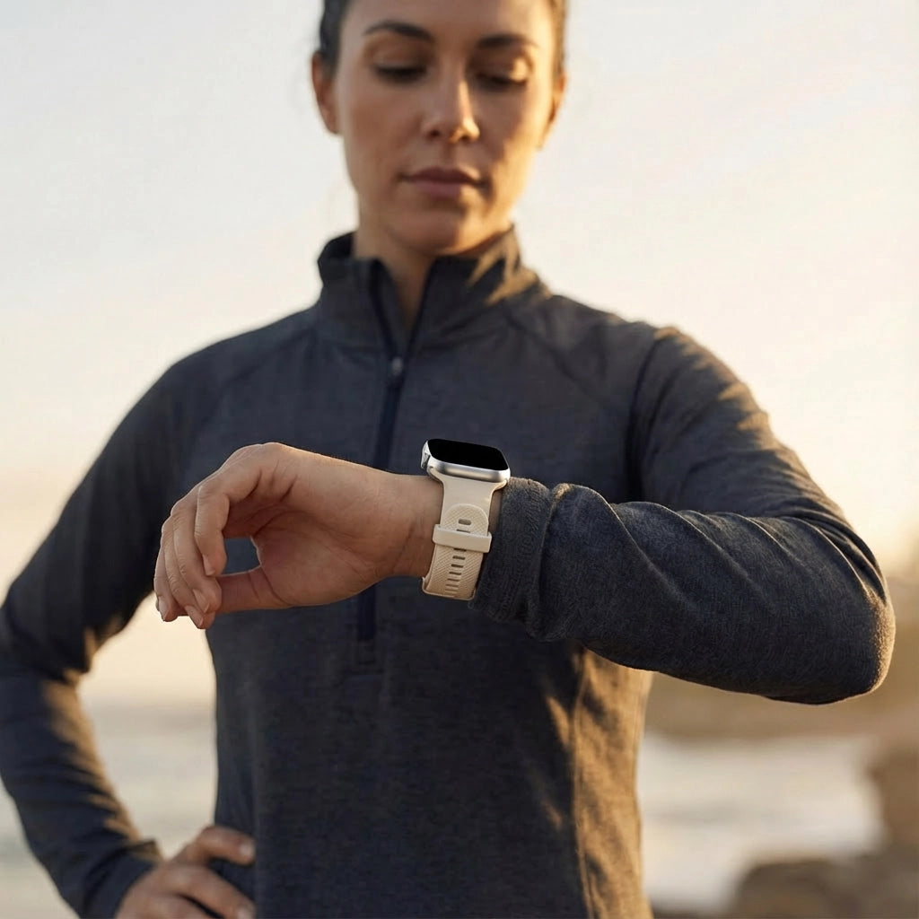 Bandz Correa silicona 'Outdoor' Apple Watch (blanco estrella)