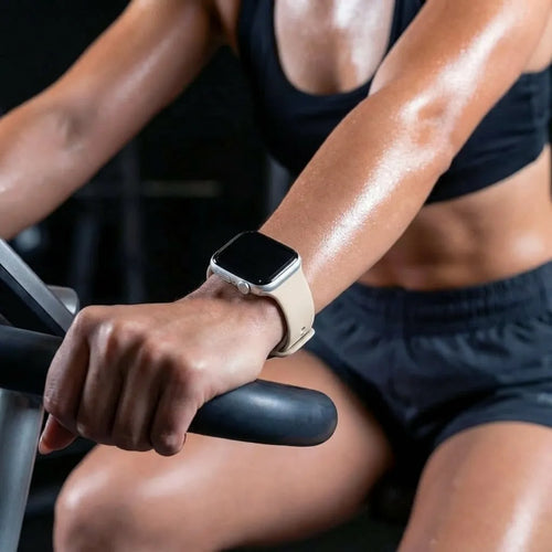 Dual Snap Silicone Strap, starlight, lifestyle photo