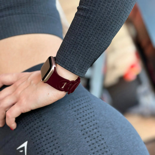 Silicone Chain Strap, wine red, lifestyle photo