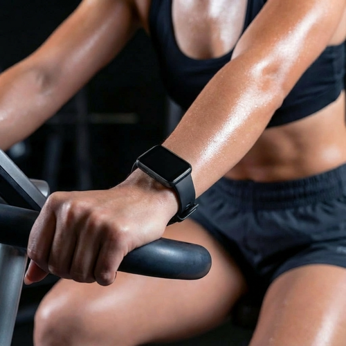 Silicone Strap, black, lifestyle photo
