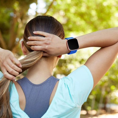 Breathable Silicone Strap, blue, lifestyle photo