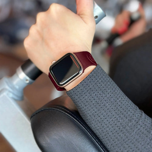 Silicone Chain Strap, wine red, lifestyle photo