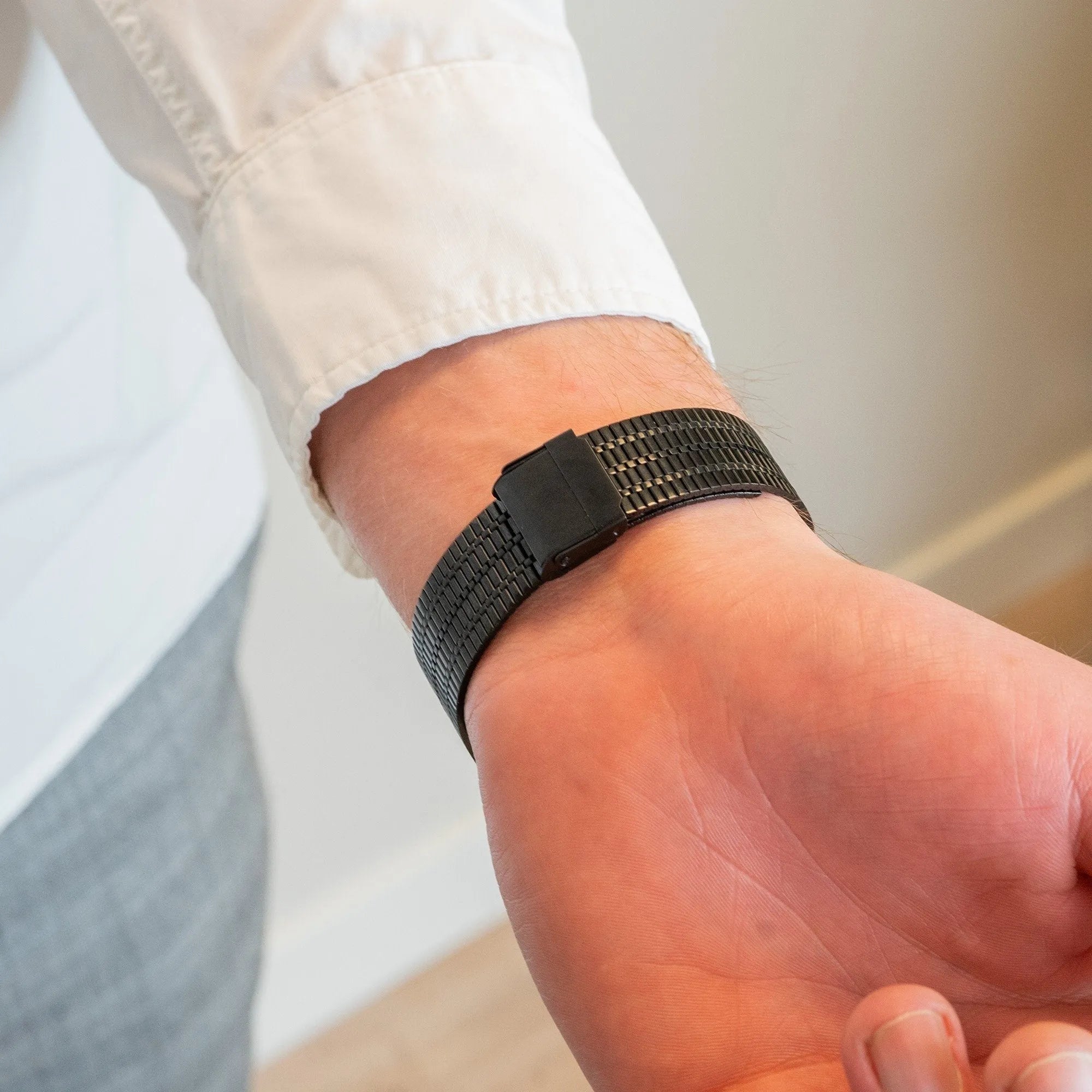 Bandz Correa acero adjustable Oppo Watch X2 (negro)