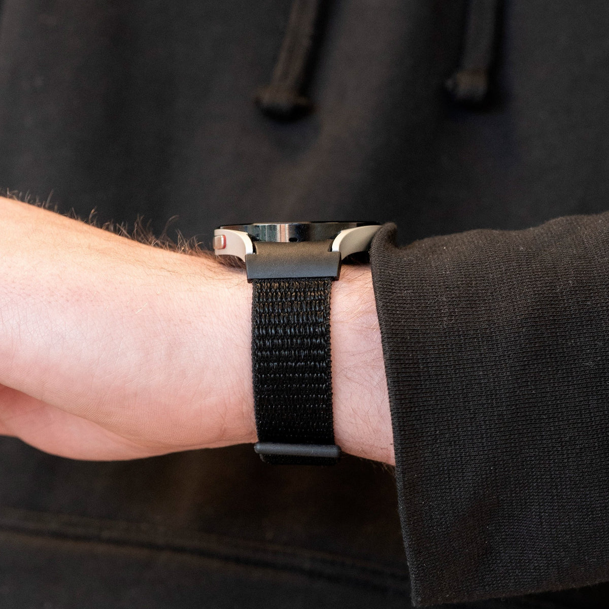 Nylon Strap 'One Push', black, lifestyle photo