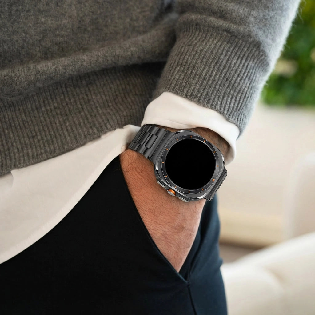 Bandz Correa de eslabones acero 'Deluxe' Samsung Galaxy Watch Ultra (negro)