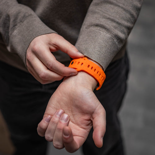 Bandz Correa silicona 'Hexagons' Samsung Galaxy Watch Ultra (naranja)