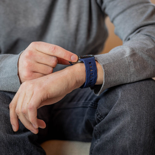 Bandz Correa silicona 'Hexagons' Samsung Galaxy Watch Ultra (azul oscuro)