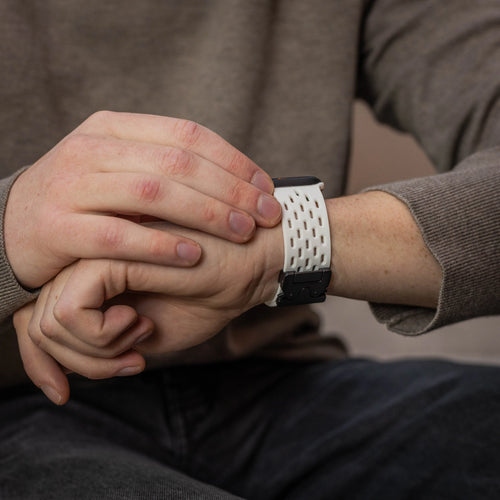 Silicone Strap 'Air' P-Buckle, white, lifestyle photo