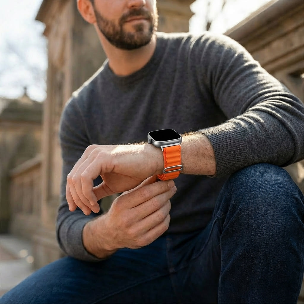 Correa nylon Alpine Xiaomi Smart Band 9 Pro (naranja)