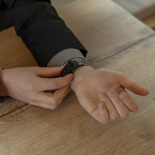 Huawei Watch GT 6 - 46mm Stitched Leather Strap (Black)