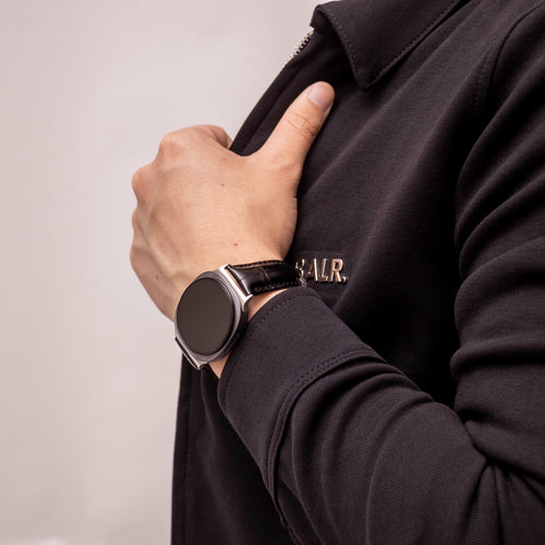Correa cuero cocodrilo Samsung Galaxy Watch 8 - 40mm (negro)