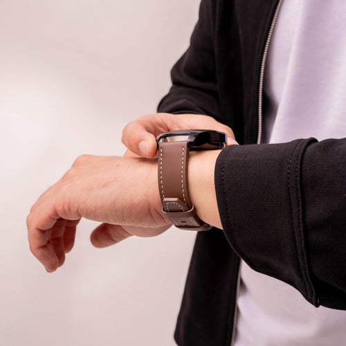 Correa cuero 'One Push' Huawei Watch GT 7 Pro (marrón oscuro)