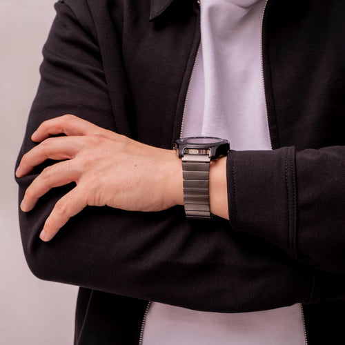 Correa titanio de lujo Samsung Galaxy Watch 46mm (gris)