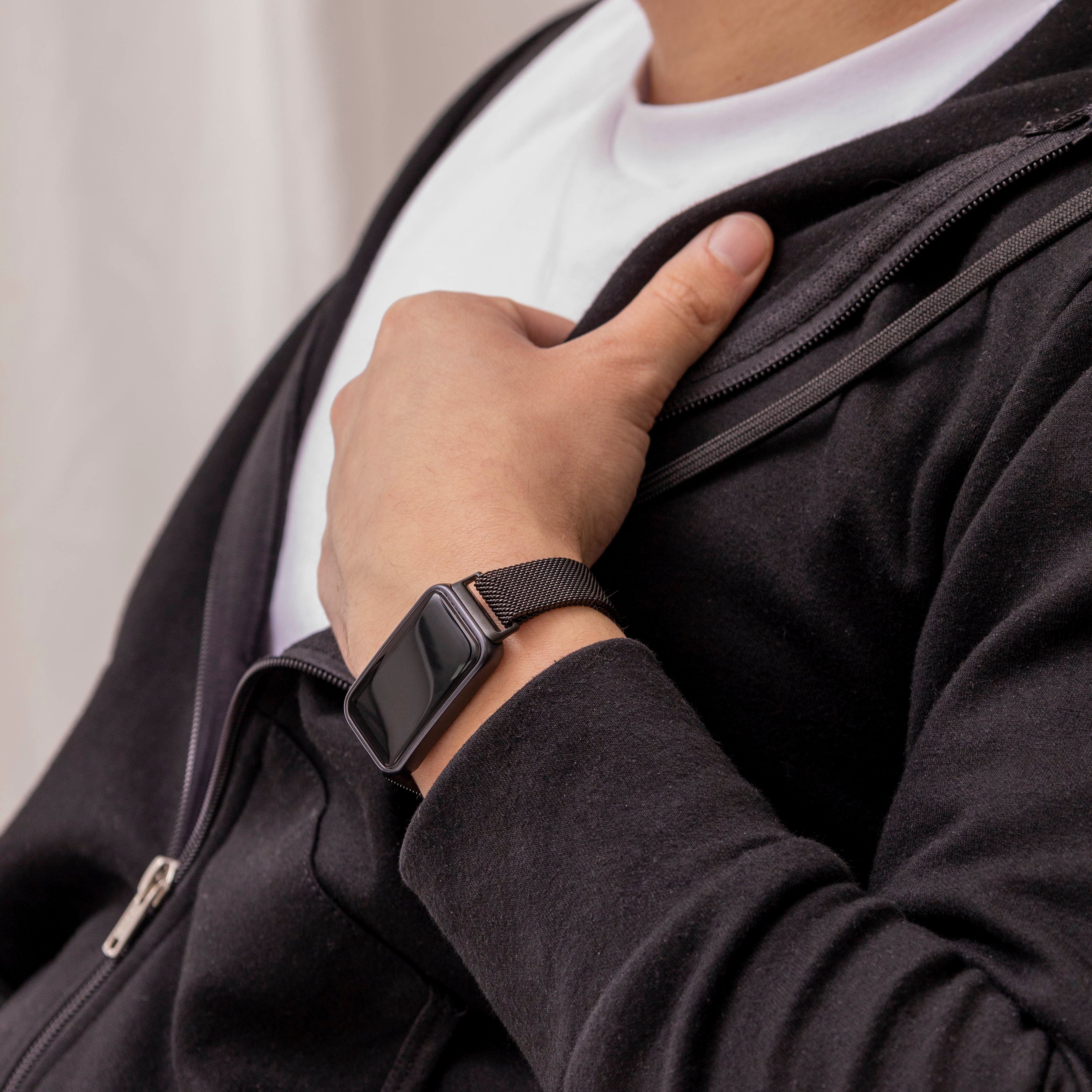 Correa milanesa Huawei Band 10 (negra)