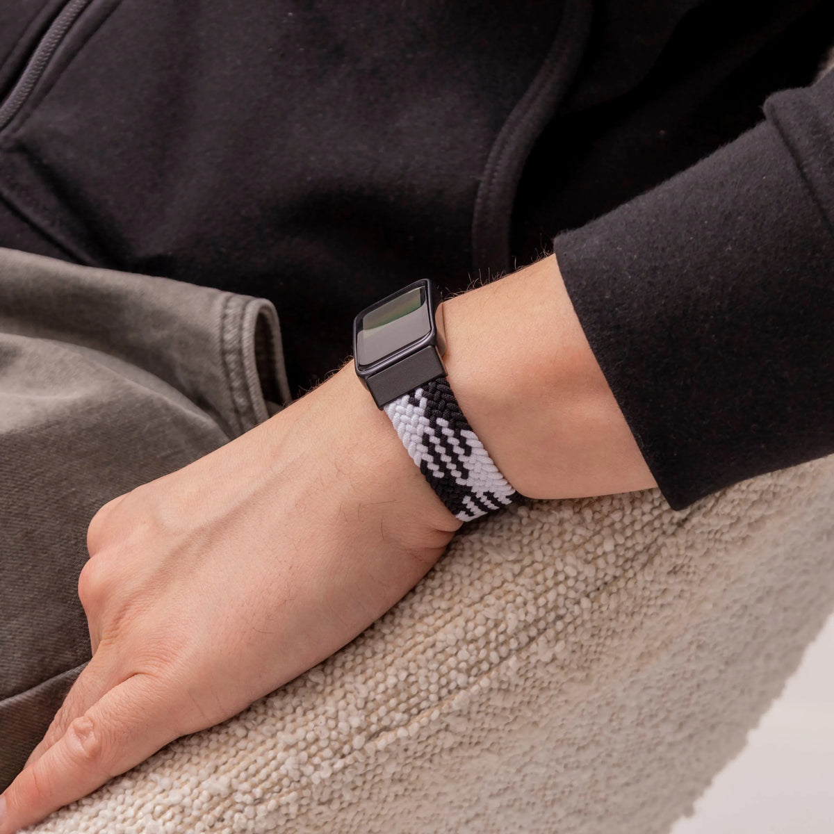 Nylon Adjustable Braided Strap, slate, lifestyle photo