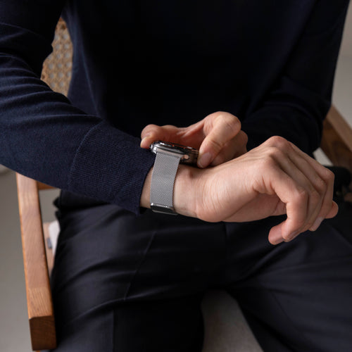 Bandz Samsung Galaxy Watch Ultra 2 Milanese Loop Strap (Silver)