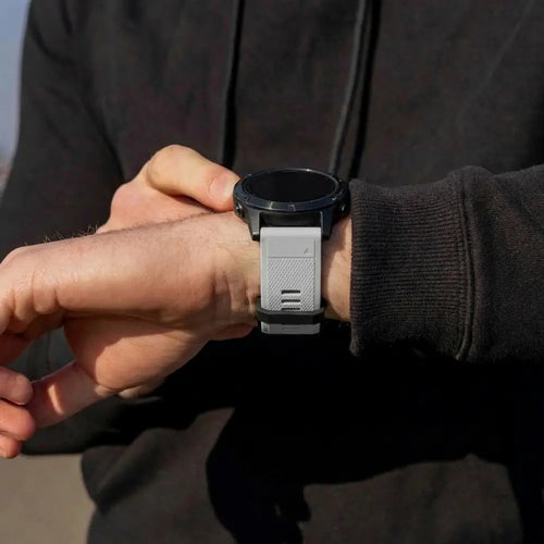 Correa silicona Garmin Fenix 5/6 (gris)