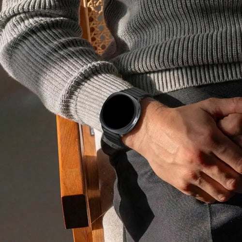 Samsung Galaxy Watch 8 - 40mm wave nylon bandje (zwart)