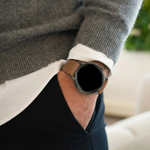 Bandz Correa cuero 'Deluxe' Garmin Vivomove 3 (marrón)