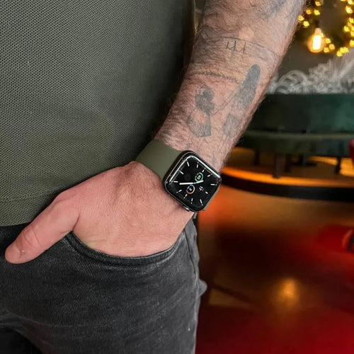 Silicone Strap, army green, lifestyle photo