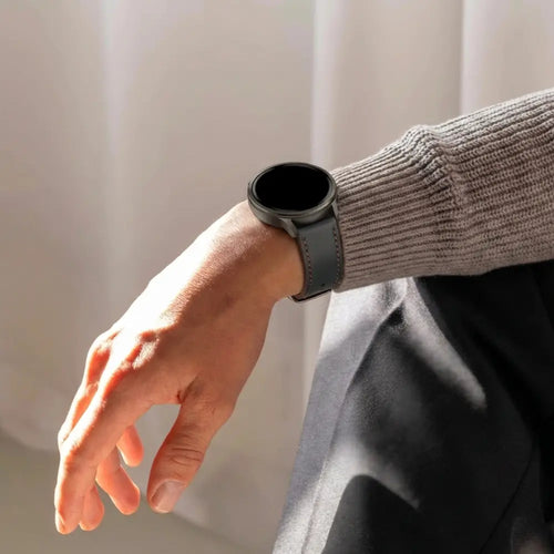 Bandz Correa cuero 'Wave' Garmin Vivoactive 4 (negro)