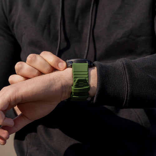 Correa silicona Garmin Fenix 5x/6x (verde oscuro)