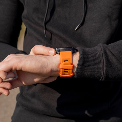 Correa deportiva con hebilla Garmin Fenix ​​​​5x / 6x (naranja/negro)