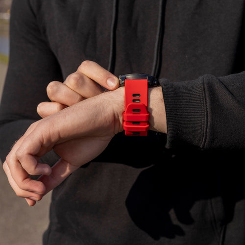 Garmin Fenix 3 Sport Strap with Buckle (Red/Black)