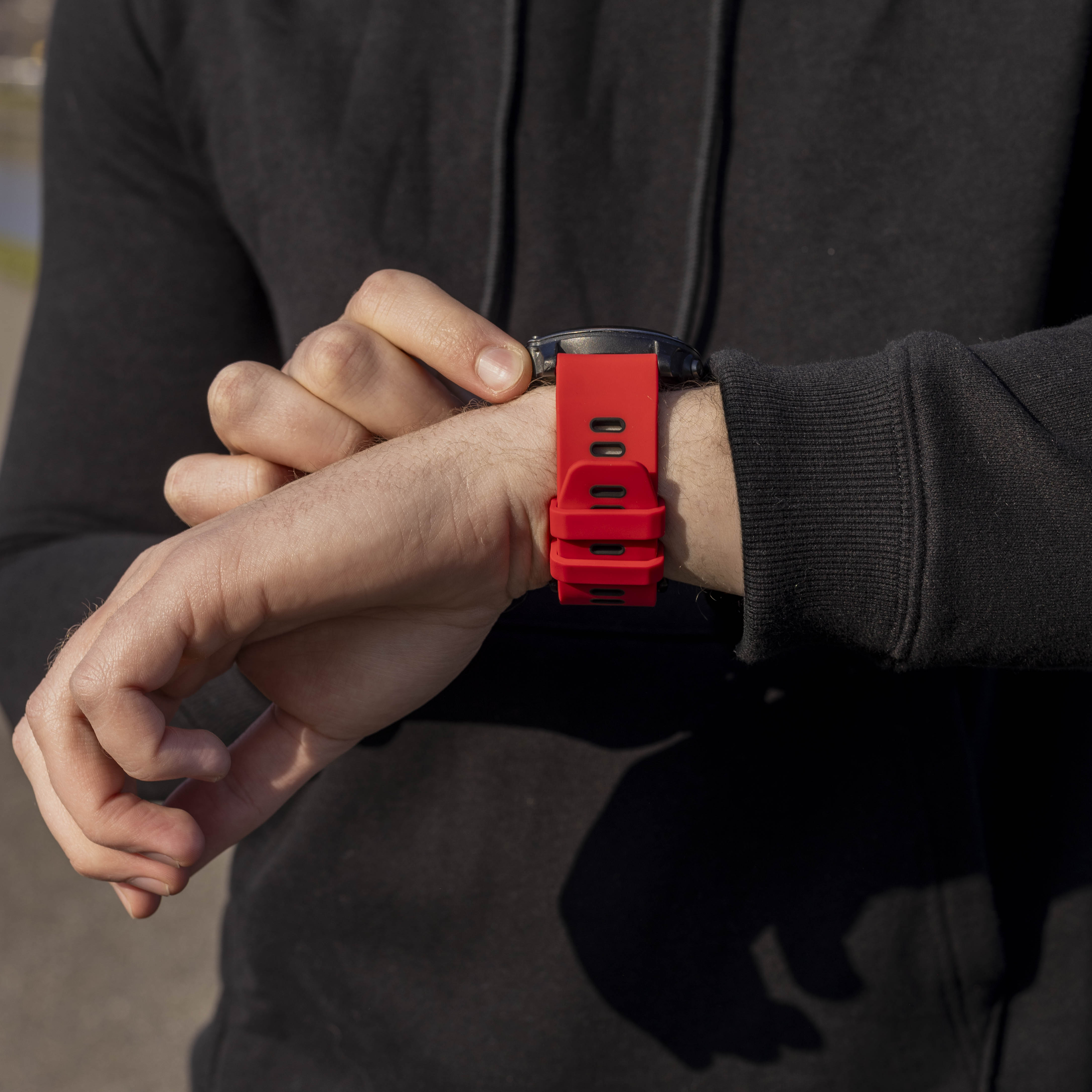 Correa deportiva Garmin Fenix 7x (roja/negra)