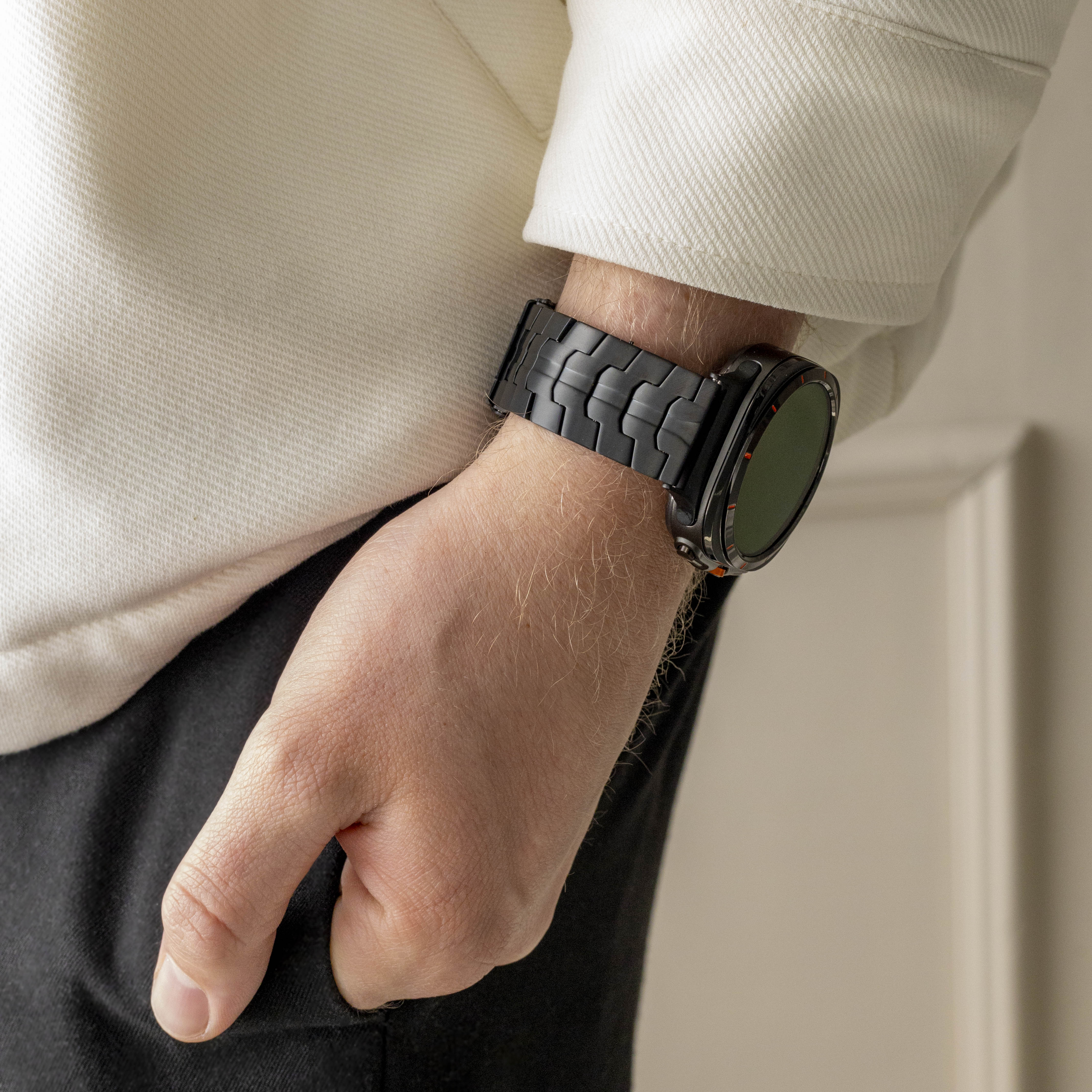 Bandz Samsung Galaxy Watch Ultra 2 Titanium Strap 'Iron' (Black)