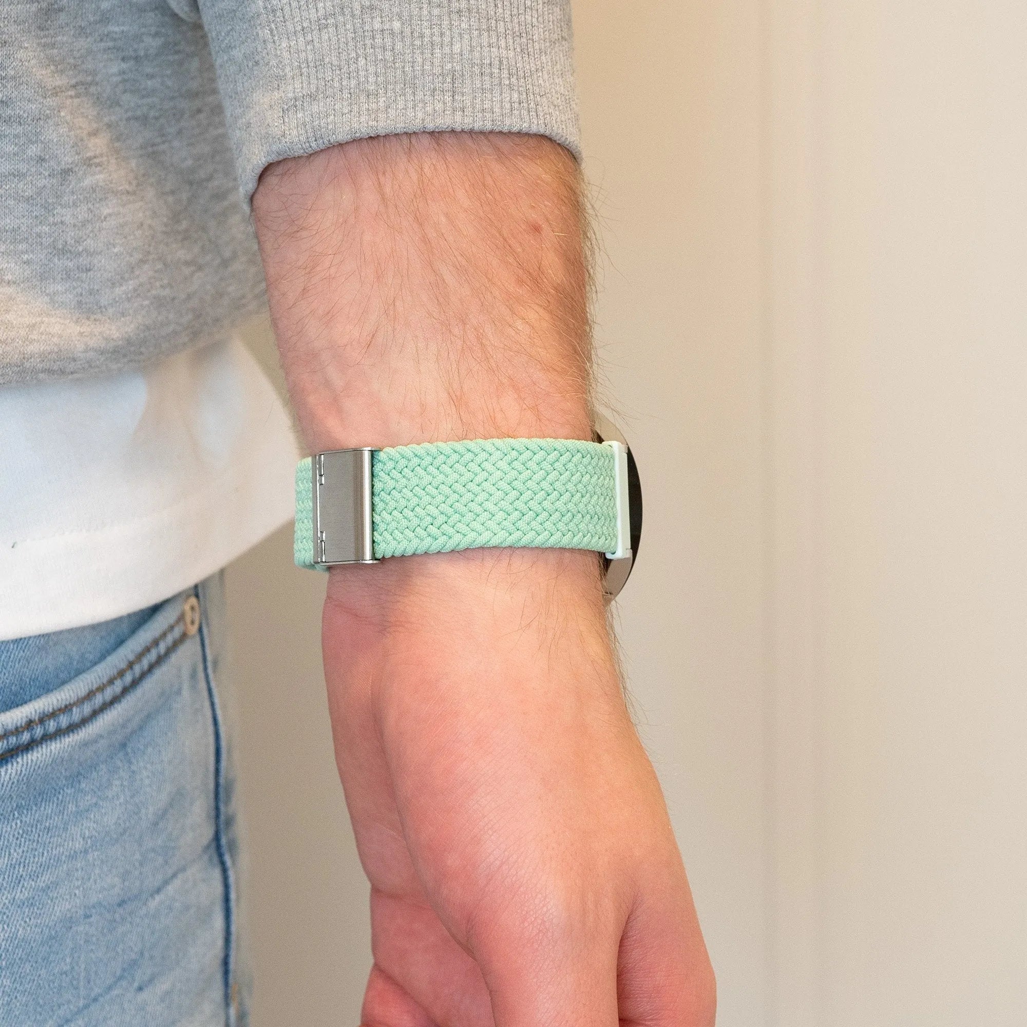 Bandz Correa nylon trenzado Amazfit Bip U (Pro) (turquesa)