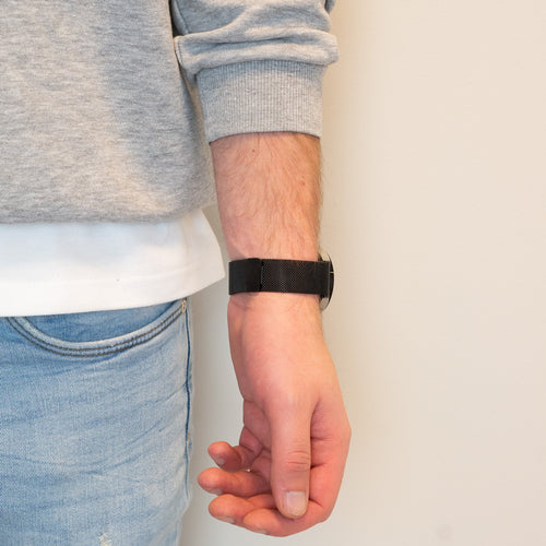 Bandz Samsung Galaxy Watch 4 - 44mm Milanese Loop Strap (Black)