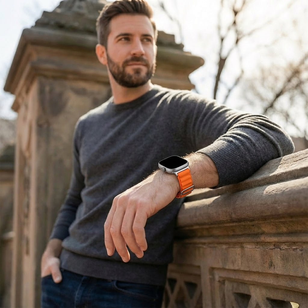 Correa nylon Alpine Xiaomi Smart Band 9 Pro (naranja)