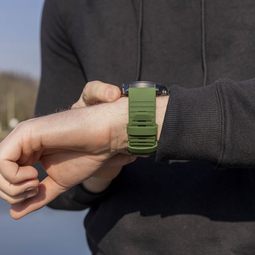 Bandz Garmin Tactix 7 Silicone Strap with Buckle (Dark Green)